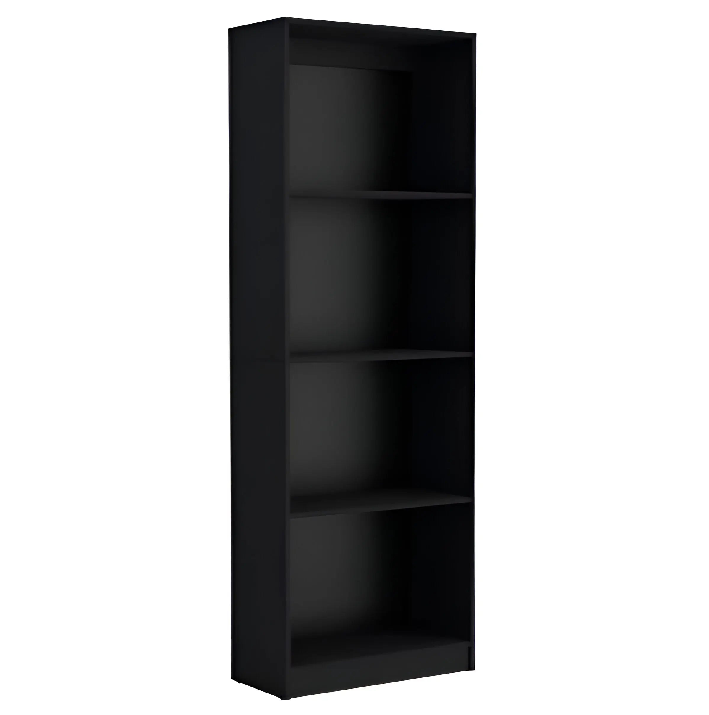 Set of Two Black Wood Multi Tier Bookcases Homeroots Office