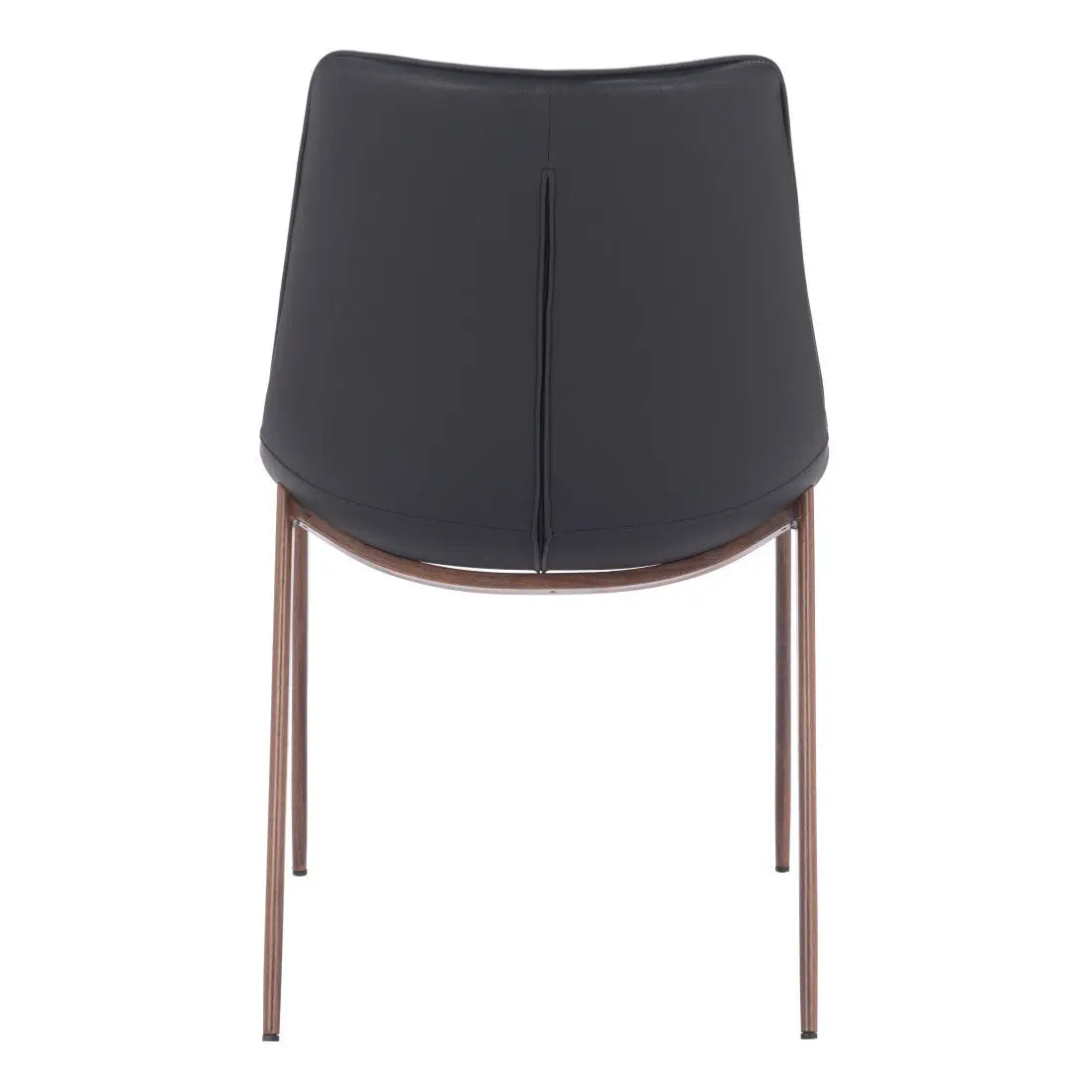 Set of Two Black and Brown Upholstered Faux Leather Dining Side Chairs Homeroots Kitchen & Dining