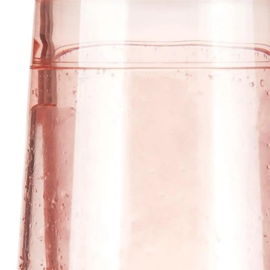 Set of Two Blush Plastic Angular Shape Stemless White Wine Glass Homeroots Kitchen & Dining