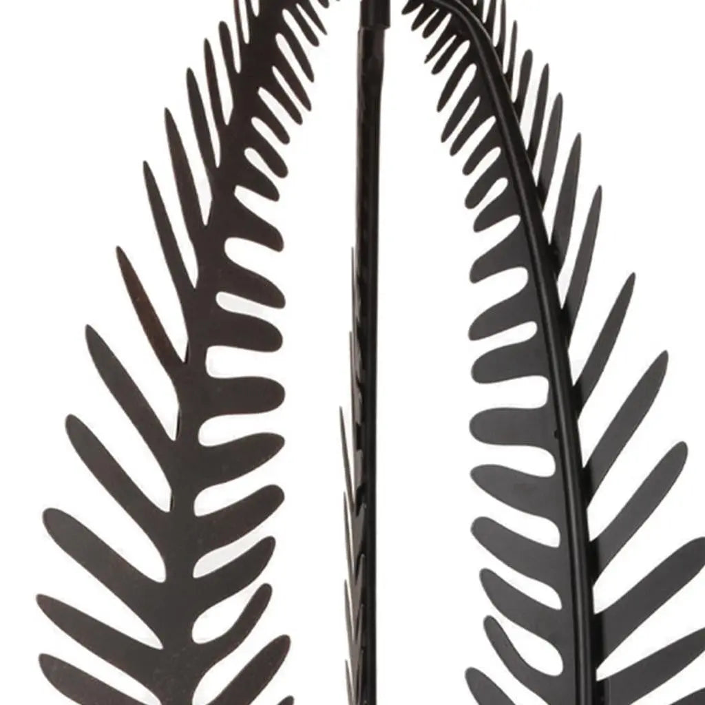 Set of Two Brown Iron Floral Bouquet Garden Art Homeroots Outdoor