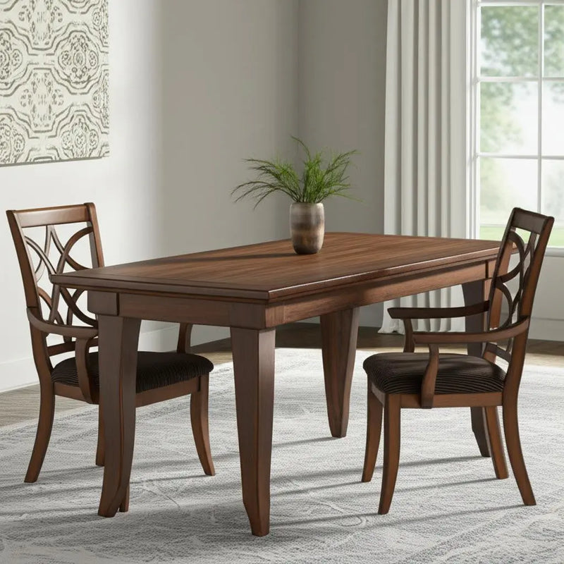 Set of Two Brown Upholstered Microfiber And Solid Wood Open Back Dining Arm Chairs Homeroots Kitchen & Dining