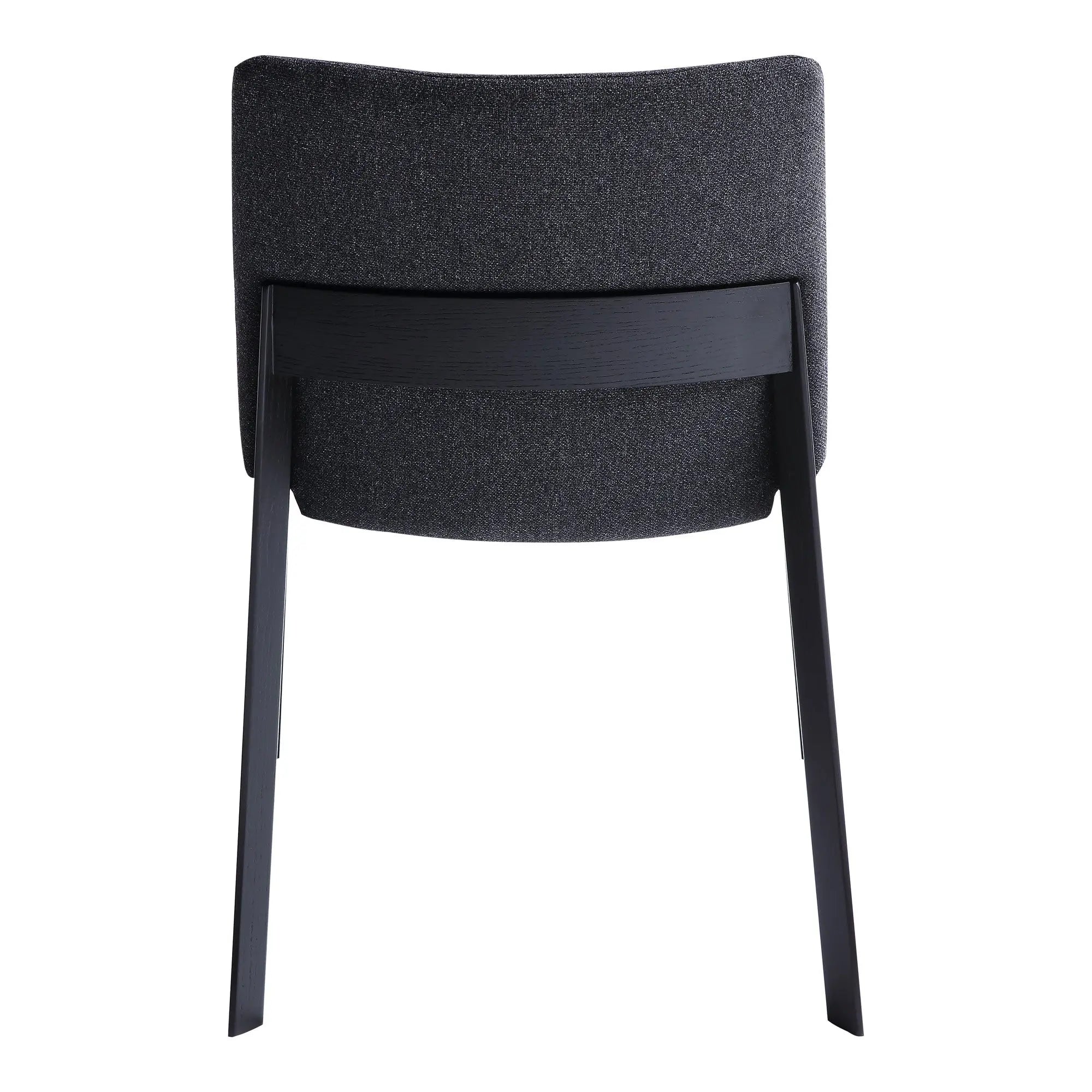 Set of Two Charcoal and Black Fabric Dining Side Chairs Homeroots Kitchen & Dining