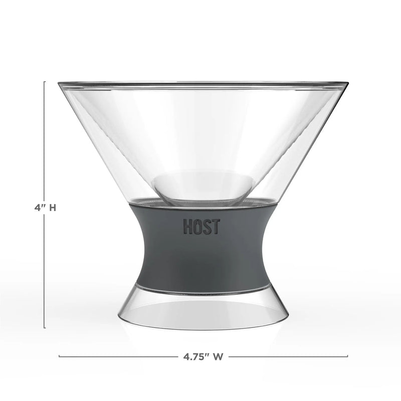 Set of Two Clear And Gray Tritan Plastic Conical Shape Stemless Martini Glass Homeroots Kitchen & Dining