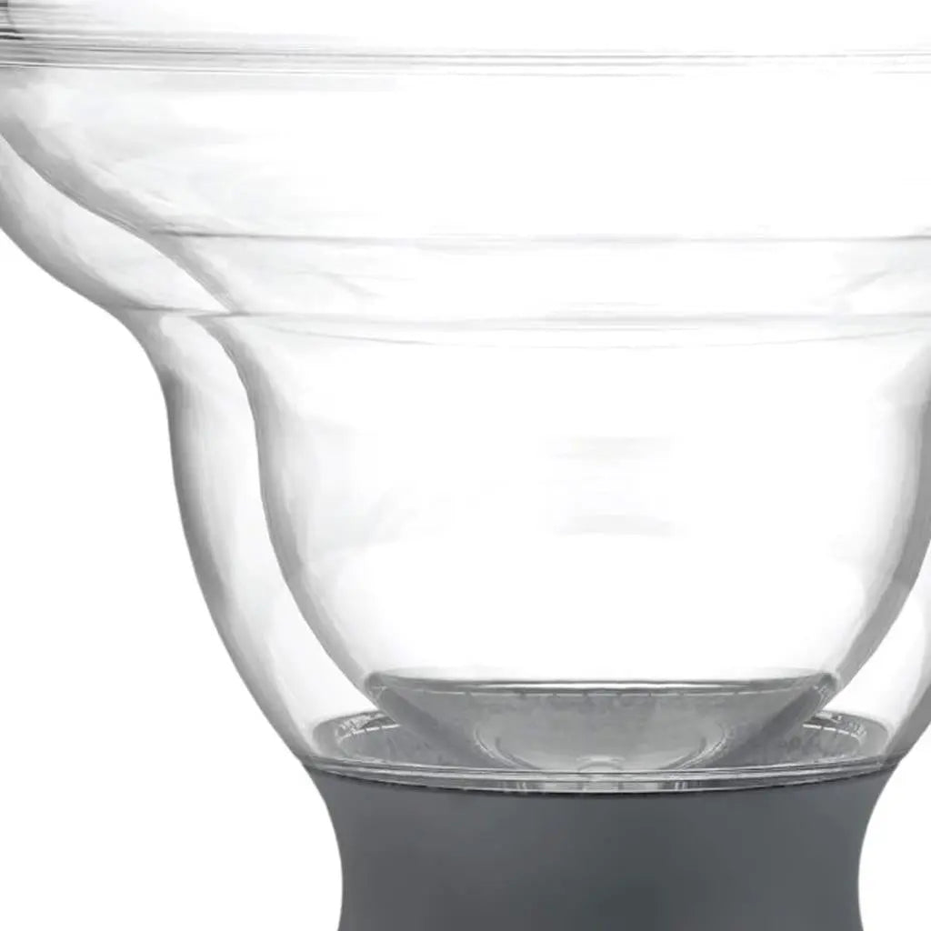 Set of Two Clear And Green Plastic Unique Shape Stemless Margarita Glass Homeroots Kitchen & Dining