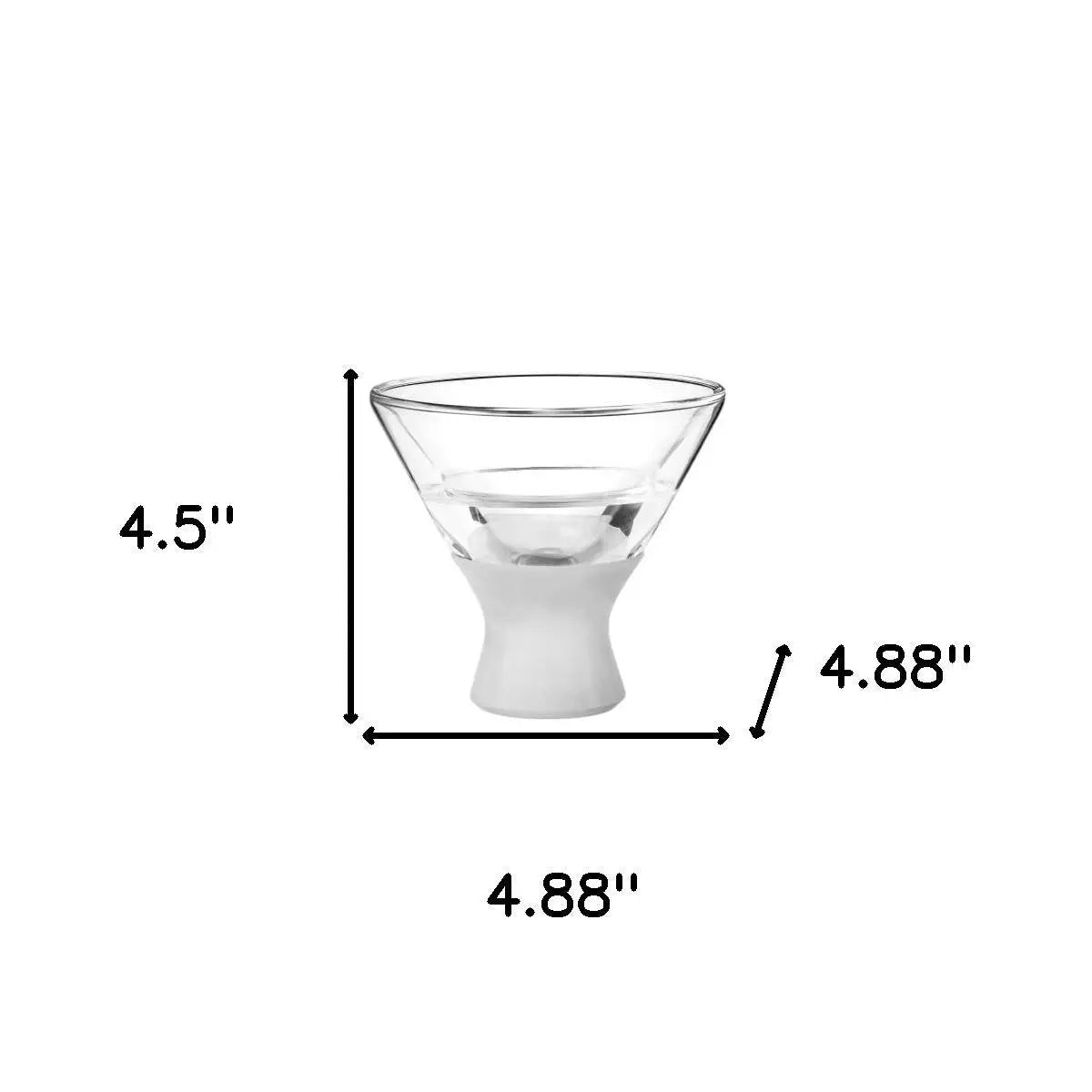 Set of Two Clear Crystal Glass Conical Shape Stemless Martini Glass Homeroots Kitchen & Dining