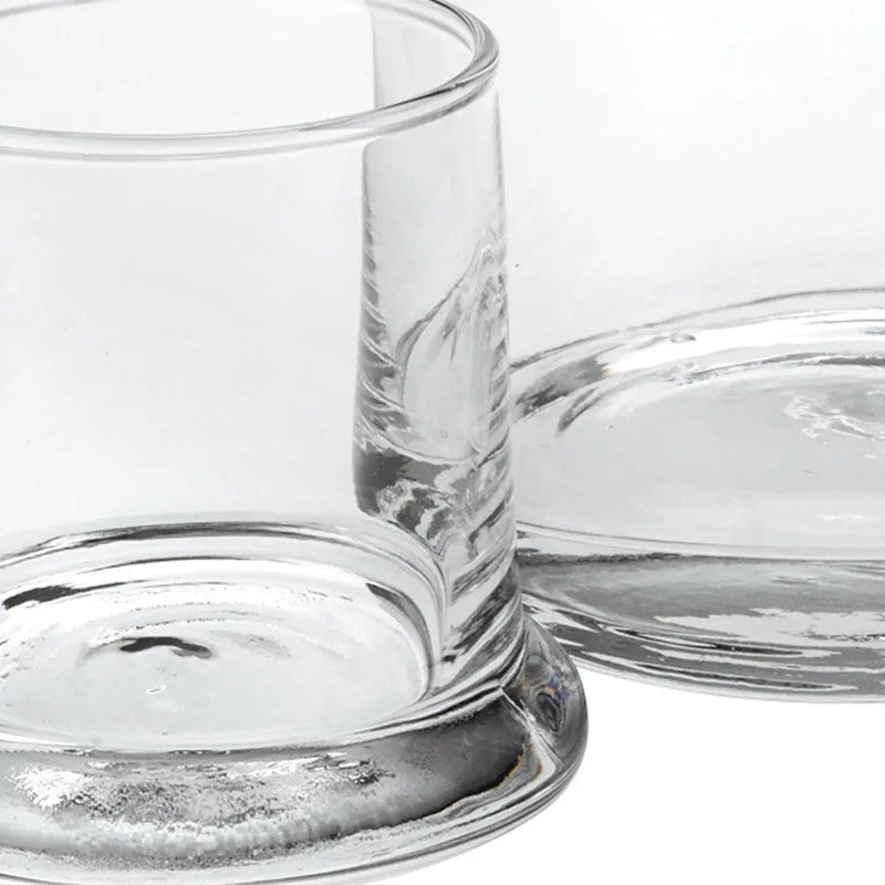Set of Two Clear Crystal Glass Stemless Carafe And Drinking Glass Homeroots Kitchen & Dining