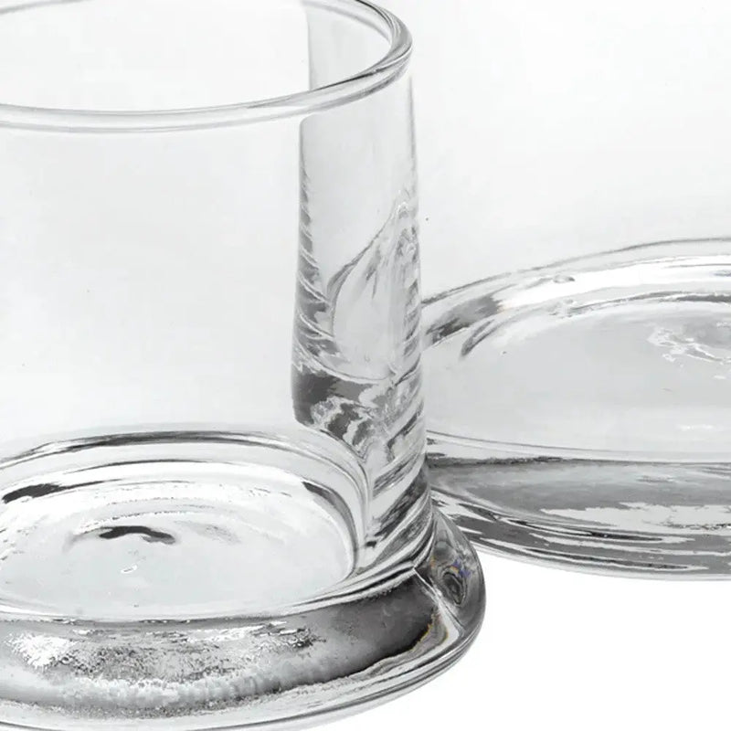 Set of Two Clear Crystal Glass Stemless Carafe And Drinking Glass Homeroots Kitchen & Dining