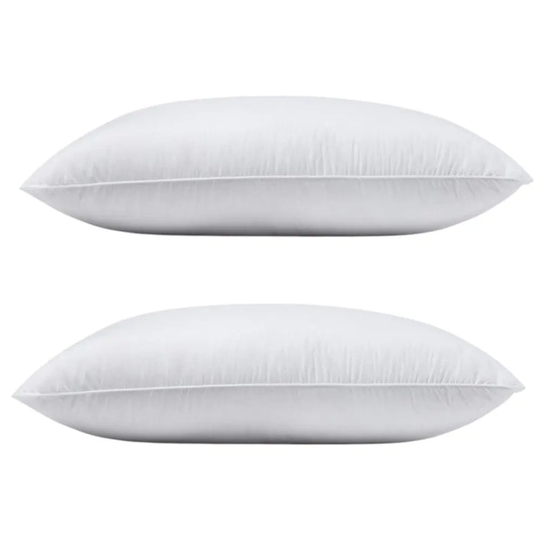 Set of Two Down Alternative Firm King Size Bed Pillows Homeroots Bed & Bath