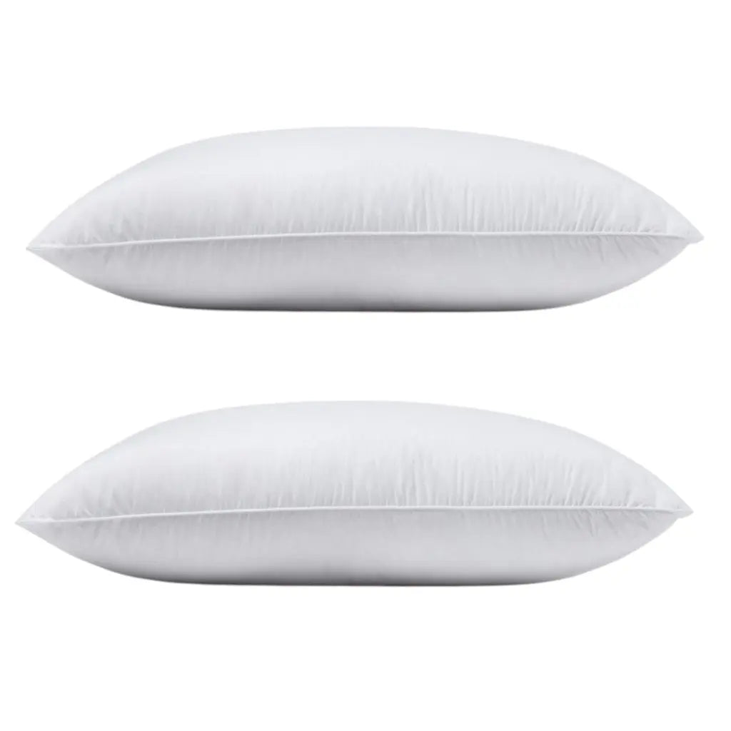 Set of Two Down Alternative Firm Queen Size Bed Pillows Homeroots Bed & Bath