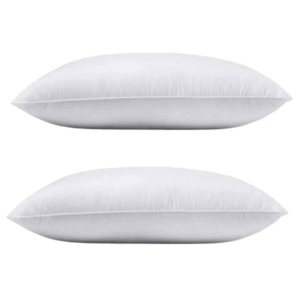Set of Two Down Alternative Firm Queen Size Bed Pillows Homeroots Bed & Bath