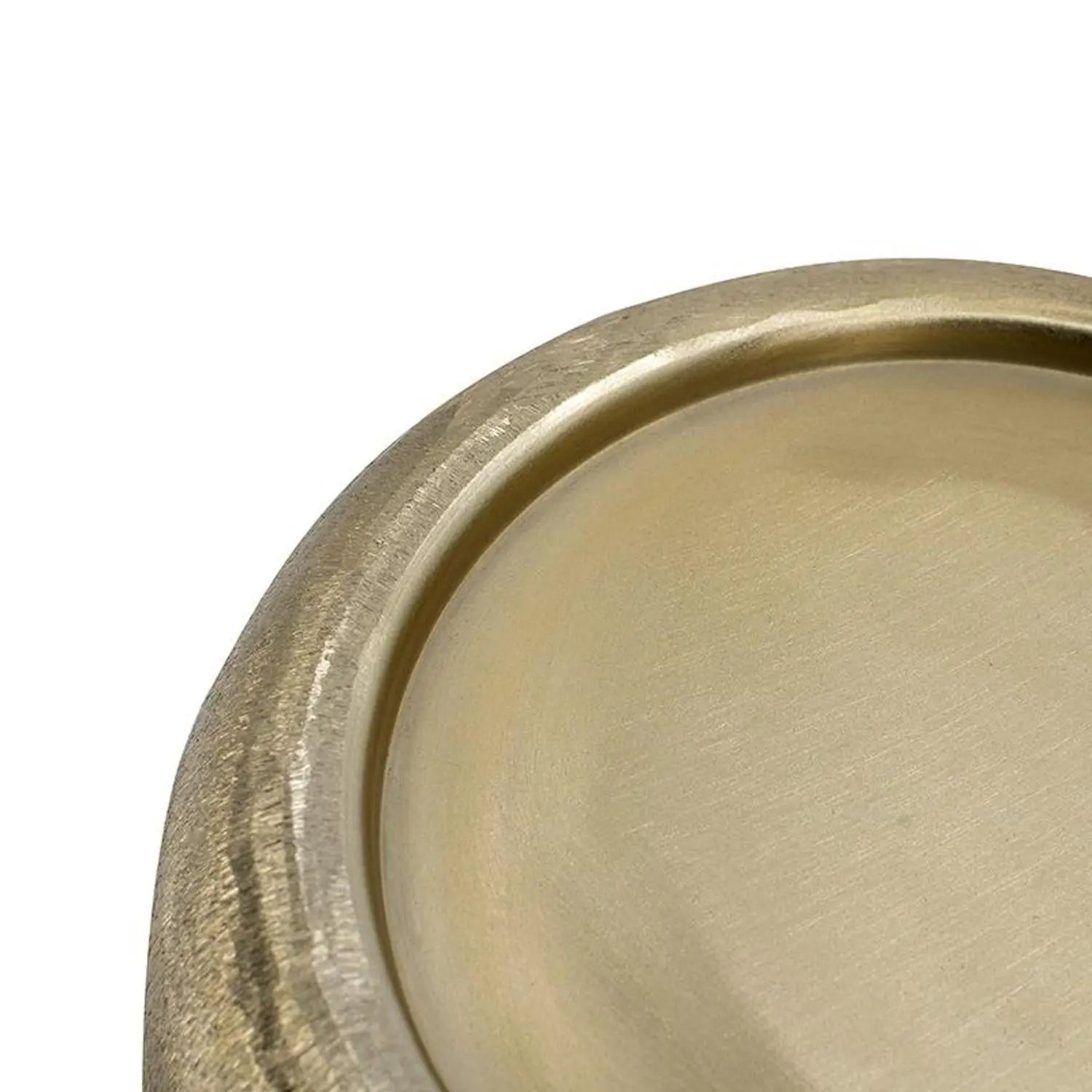 Set of Two Gold Aluminum Hammered Round Centerpiece Bowls Homeroots Kitchen & Dining