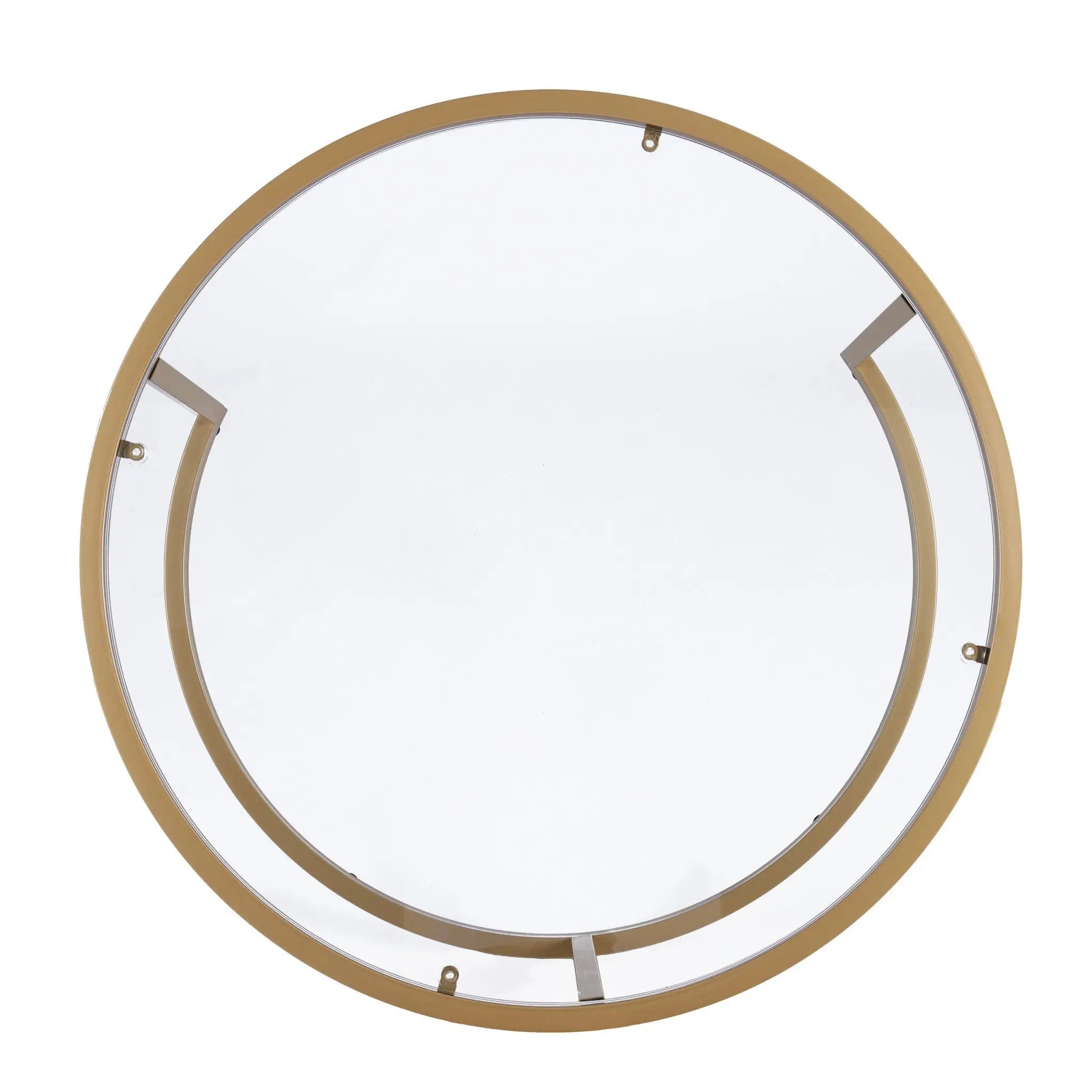 Set of Two Gold Glass Round Nested Coffee Tables Homeroots Living Room