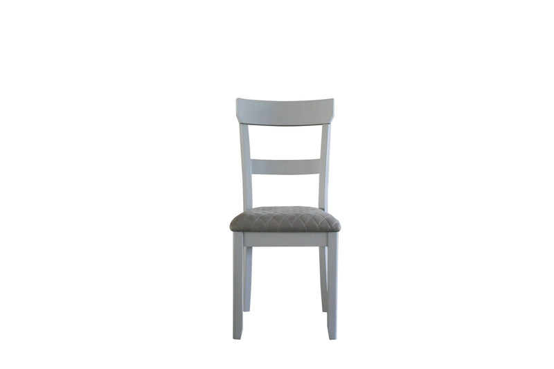 Set of Two Gray Fabric Open Back Dining Side Chairs Homeroots Kitchen & Dining