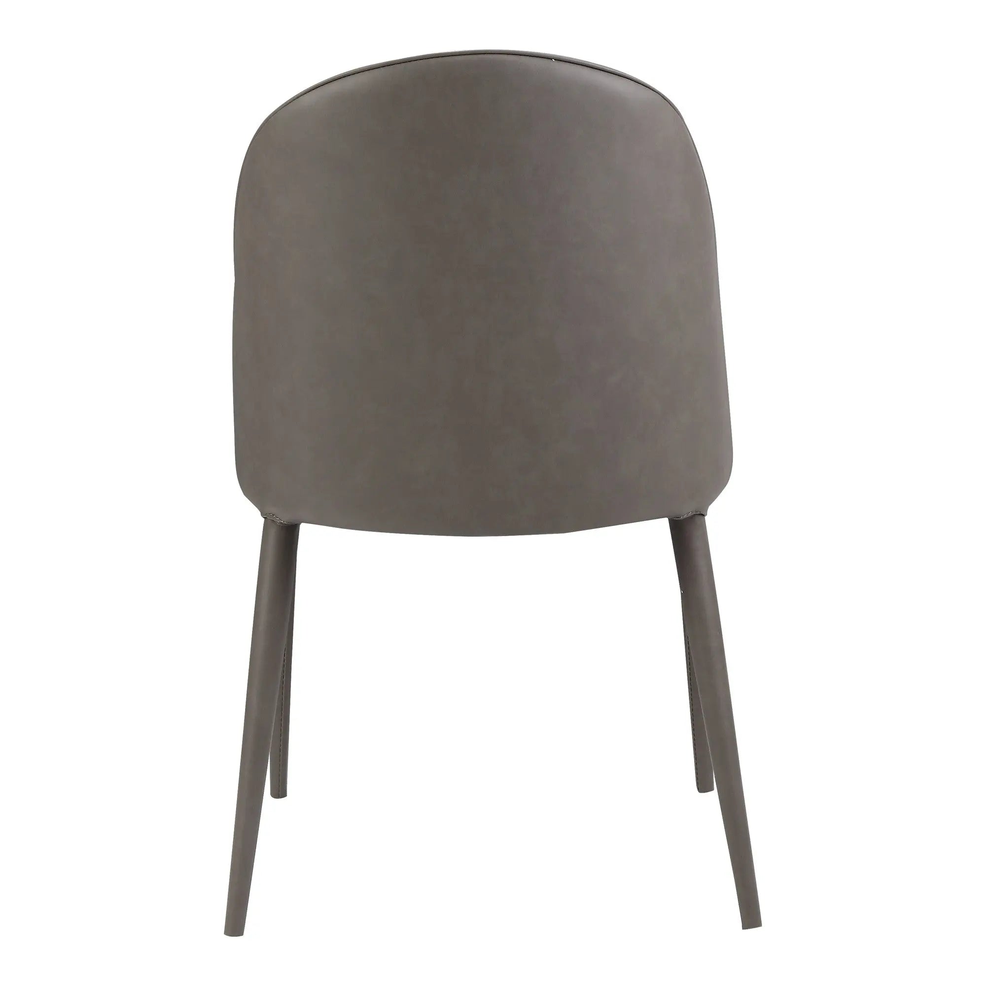Set of Two Gray Faux Leather Dining Side Chairs Homeroots Kitchen & Dining