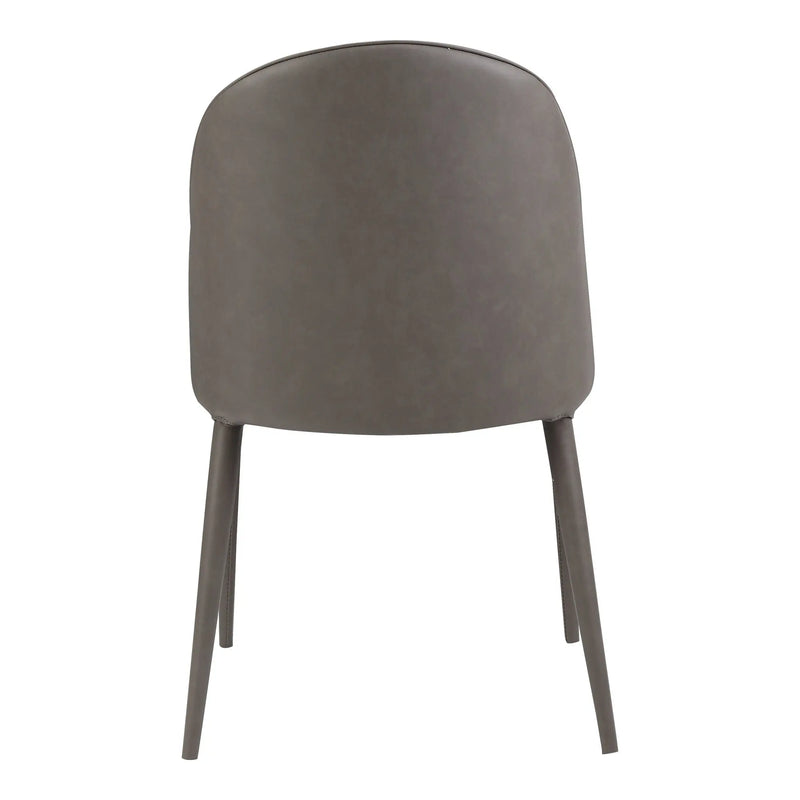 Set of Two Gray Faux Leather Dining Side Chairs Homeroots Kitchen & Dining