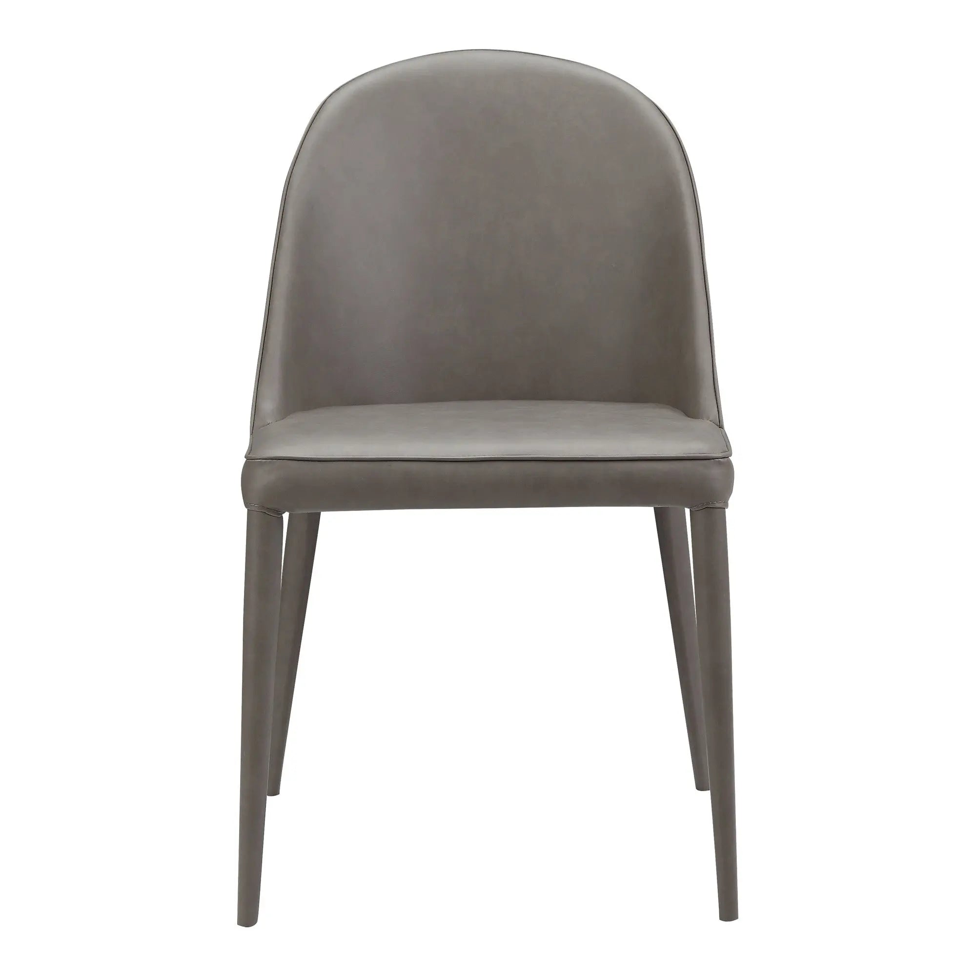 Set of Two Gray Faux Leather Dining Side Chairs Homeroots Kitchen & Dining