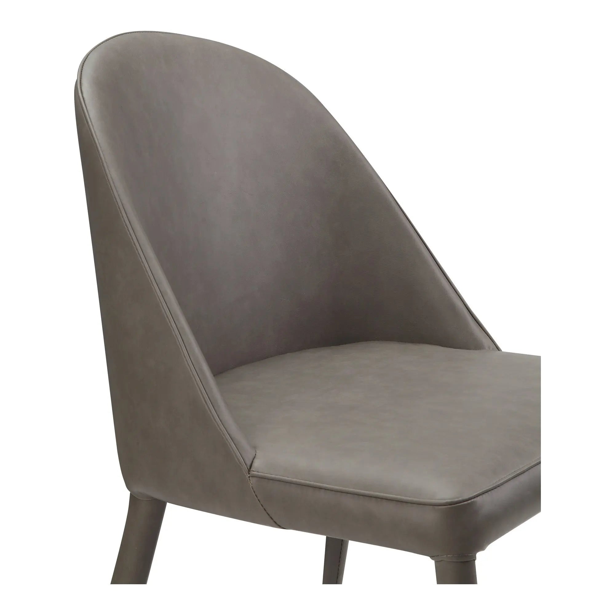 Set of Two Gray Faux Leather Dining Side Chairs Homeroots Kitchen & Dining