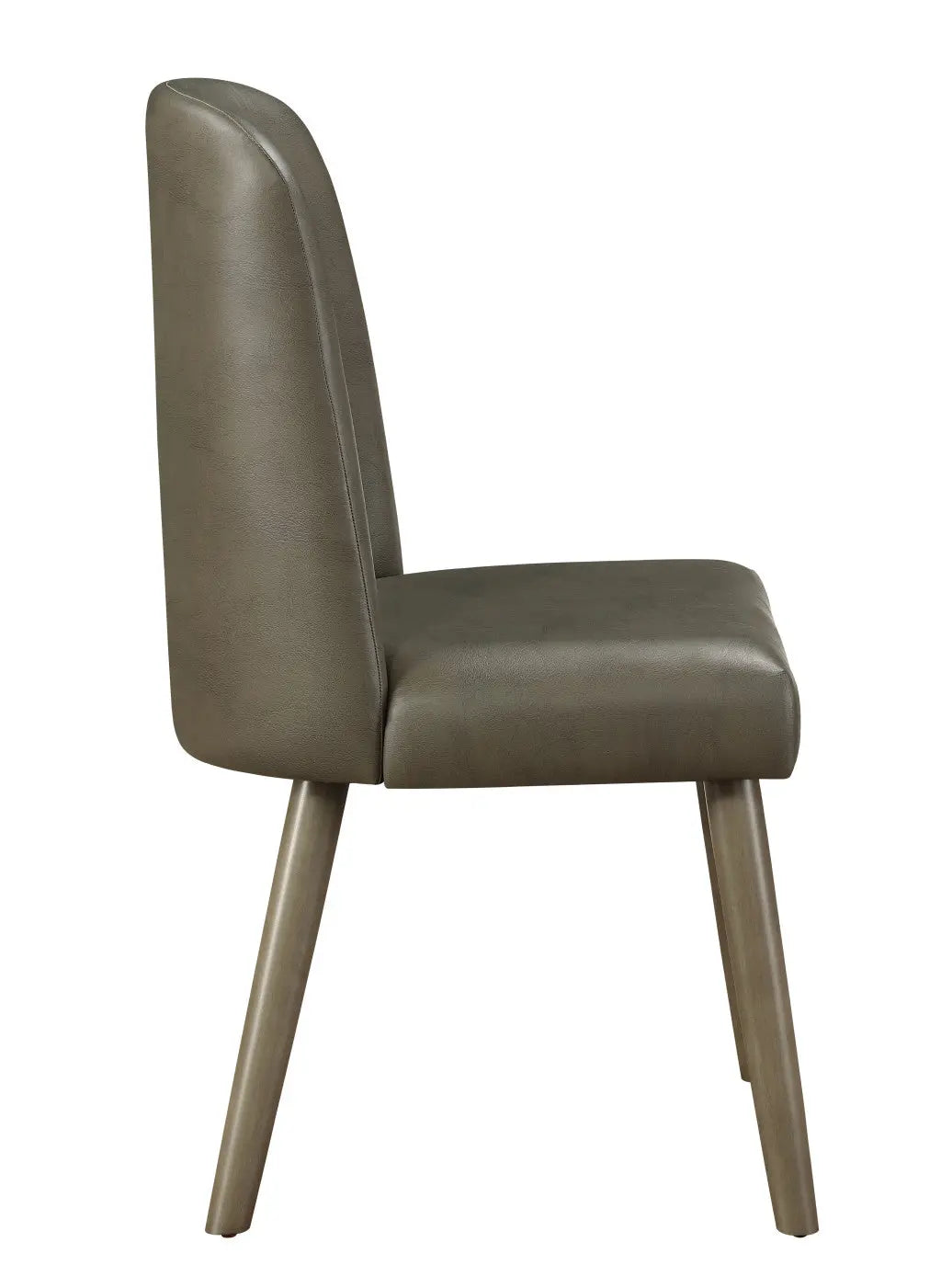 Set of Two Gray Faux Leather Dining Side Chairs Homeroots Kitchen & Dining