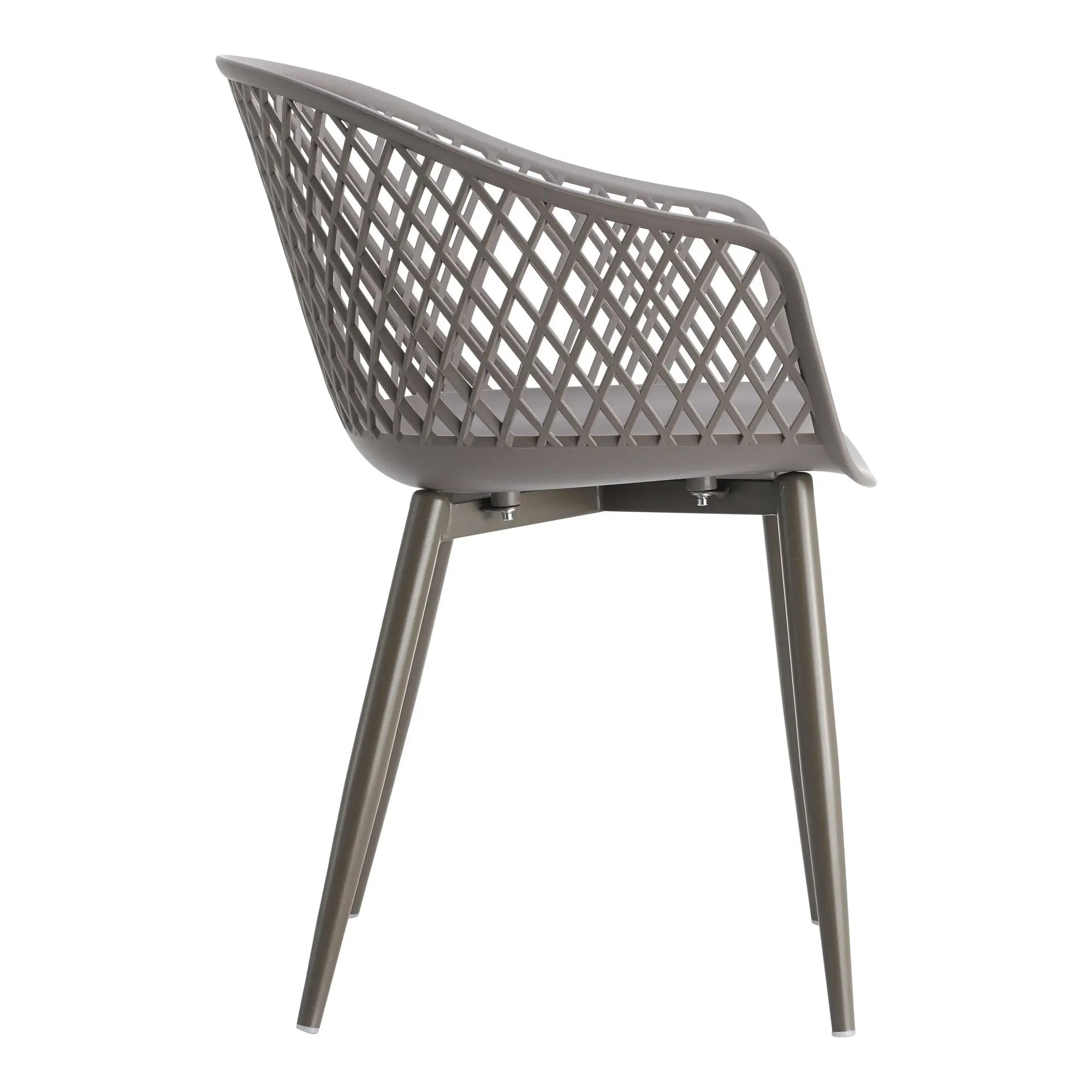 Set of Two Gray Heavy Duty Plastic Outdoor Stacking Dining Chairs Homeroots Outdoor