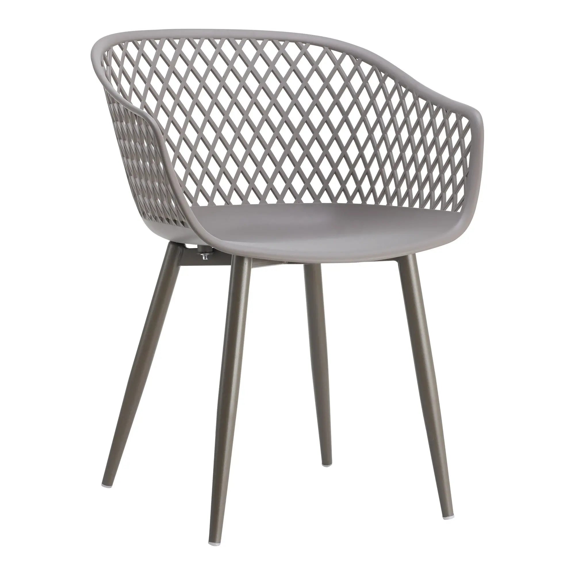 Set of Two Gray Heavy Duty Plastic Outdoor Stacking Dining Chairs Homeroots Outdoor