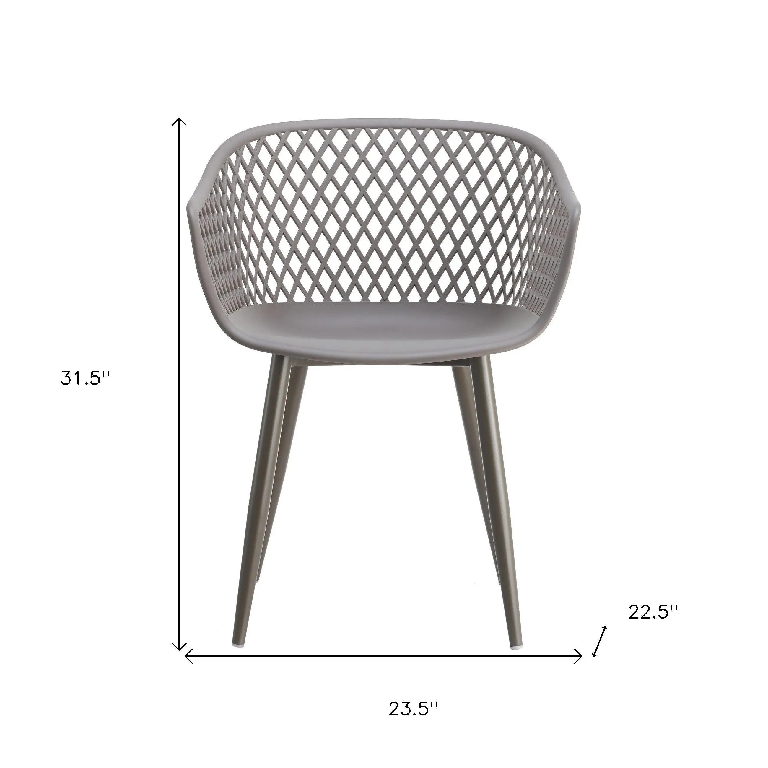 Set of Two Gray Heavy Duty Plastic Outdoor Stacking Dining Chairs Homeroots Outdoor