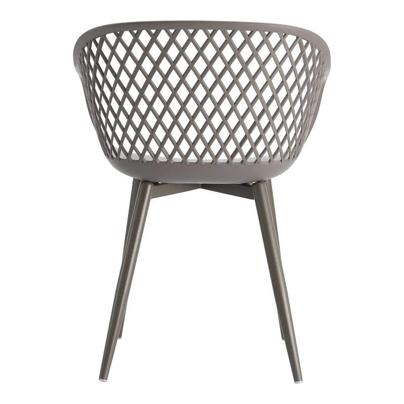 Set of Two Gray Heavy Duty Plastic Outdoor Stacking Dining Chairs Homeroots Outdoor