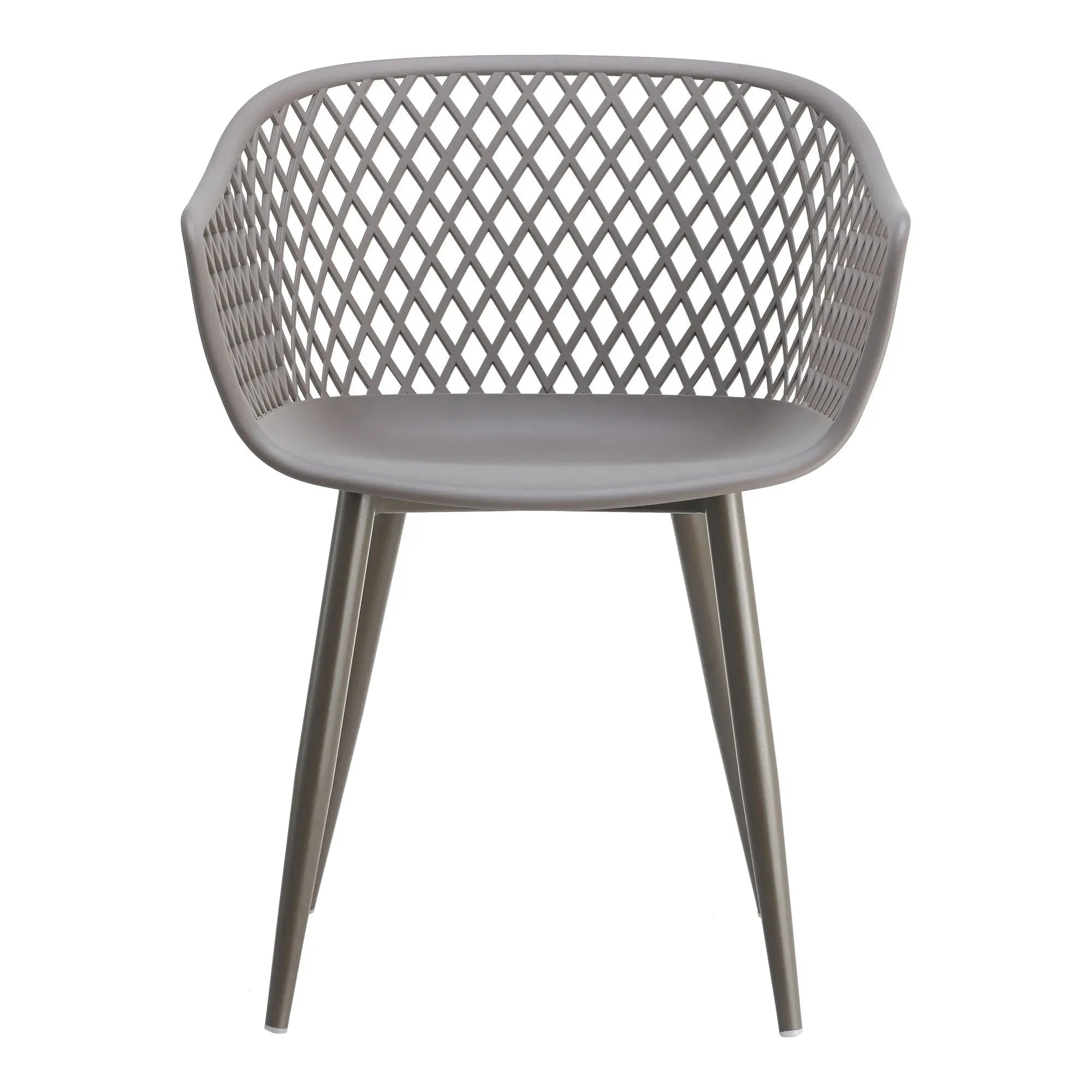 Set of Two Gray Heavy Duty Plastic Outdoor Stacking Dining Chairs Homeroots Outdoor