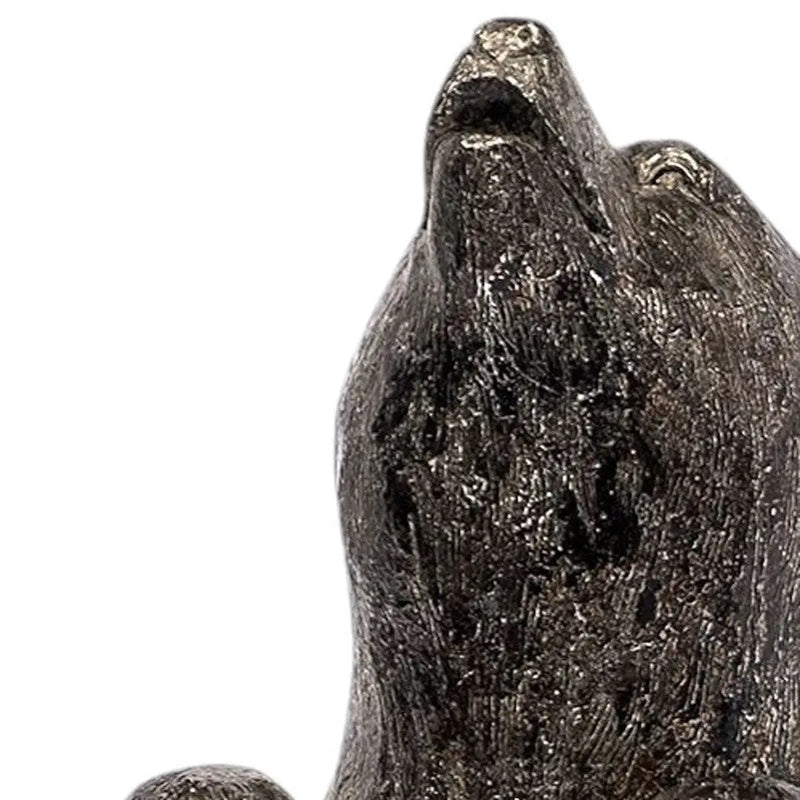 Set of Two Gray Resin Bear Decorative Bookends Homeroots Home Decor