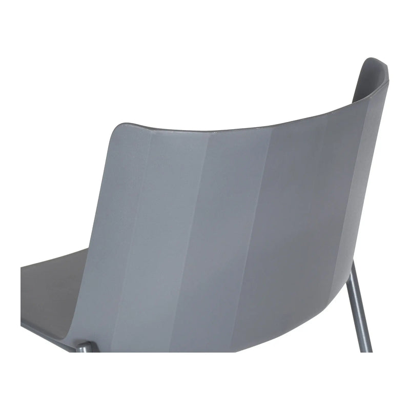 Set of Two Gray Steel and Heavy Duty Plastic Dining Side Chairs Homeroots Kitchen & Dining