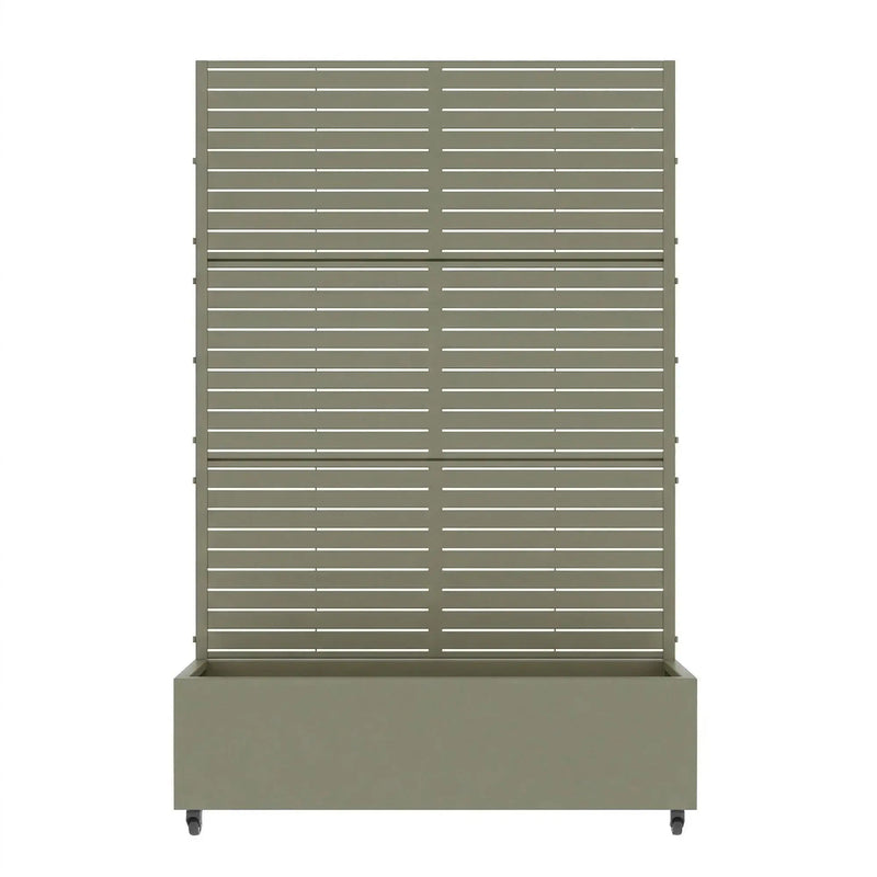 Set of Two Gray Striped Galvanized Metal Rectangular Planter Box Homeroots Outdoor