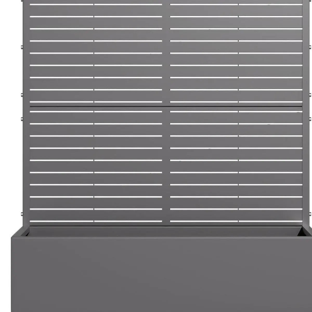 Set of Two Gray Striped Galvanized Metal Rectangular Planter Box Homeroots Outdoor