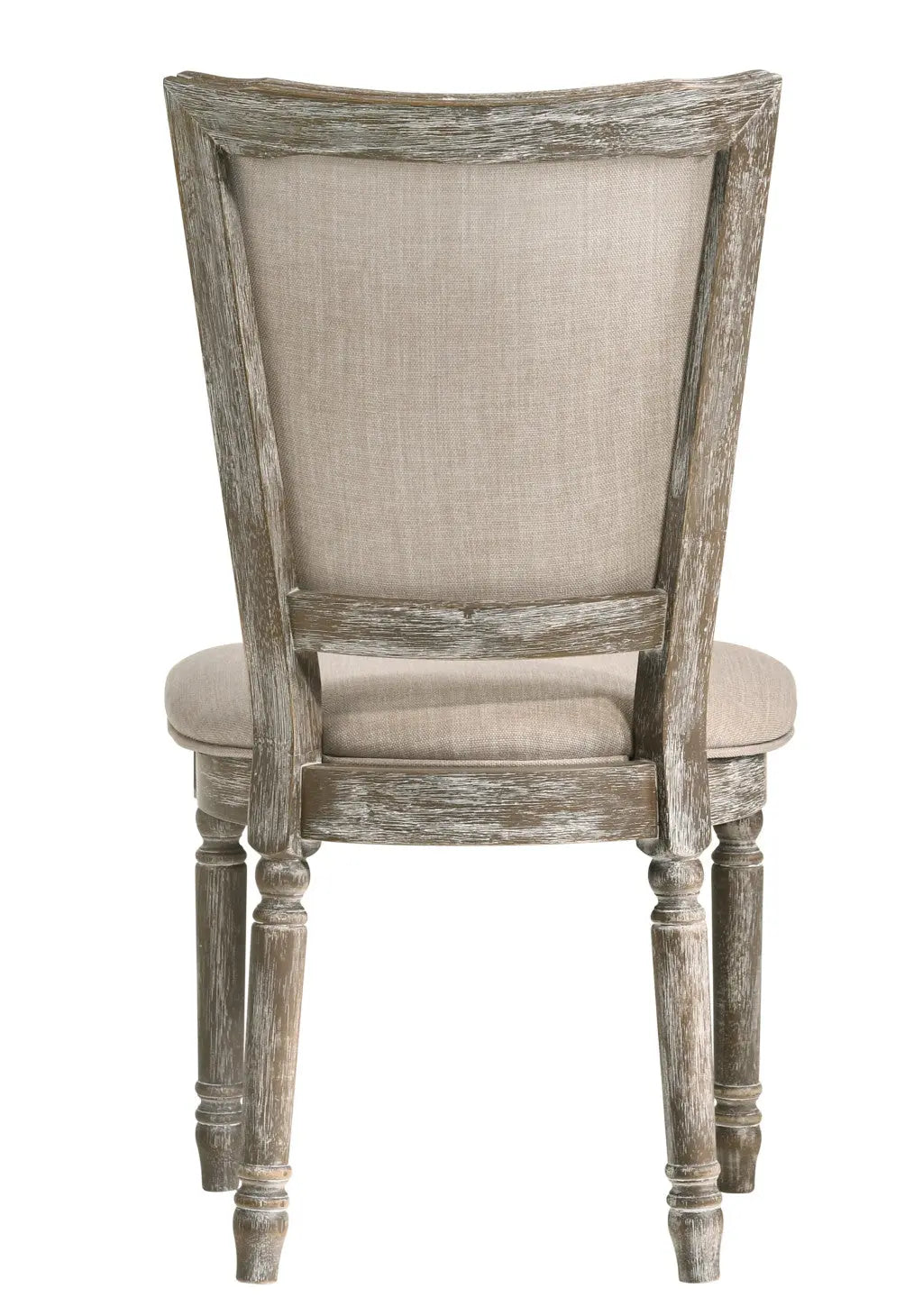 Set of Two Gray Upholstered Fabric And Solid Wood Dining Side Chairs Homeroots Kitchen & Dining