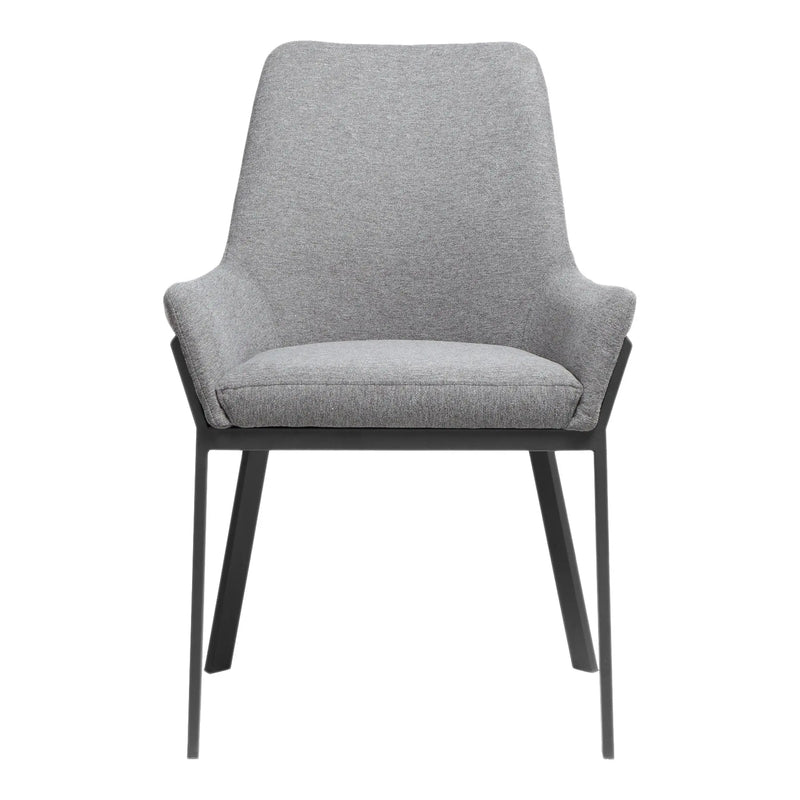 Set of Two Gray Upholstery Dining Arm Chairs Homeroots Kitchen & Dining