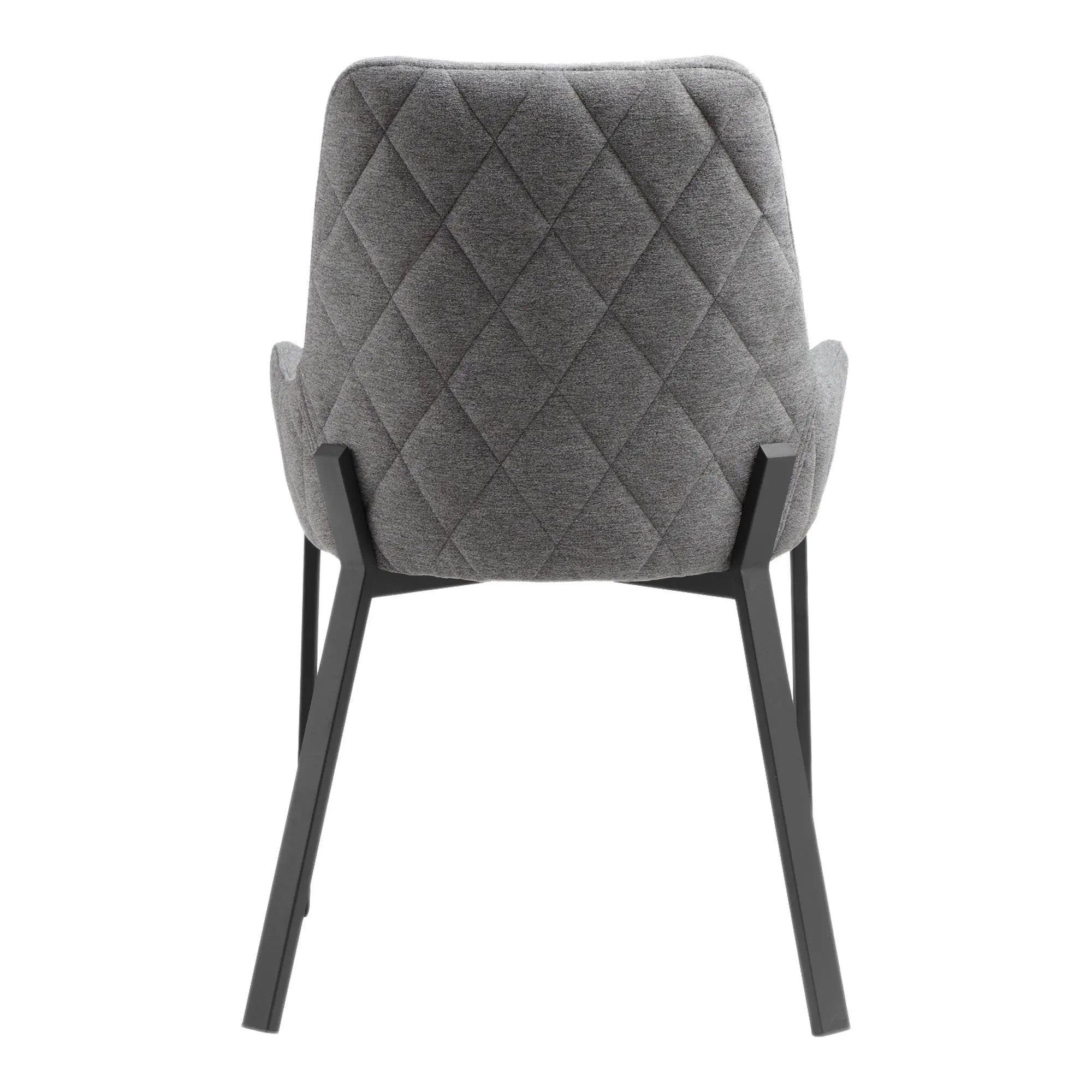 Set of Two Gray Upholstery Dining Arm Chairs Homeroots Kitchen & Dining