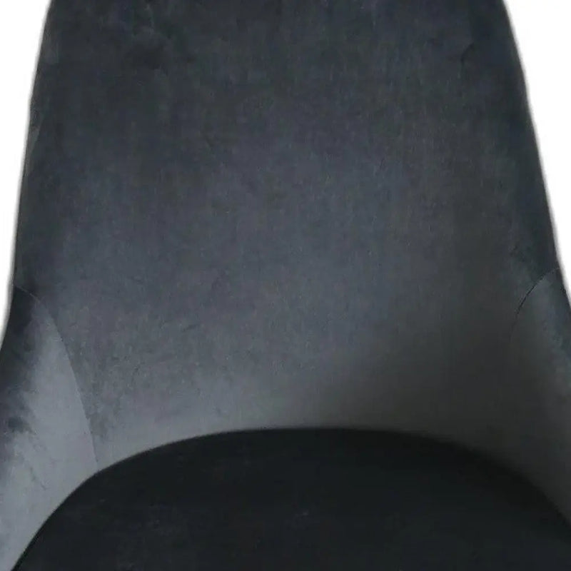 Set of Two Gray and Black Fabric Dining Side Chairs Homeroots Kitchen & Dining