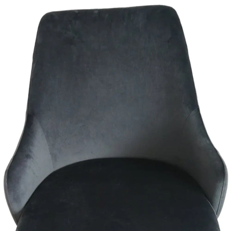 Set of Two Gray and Black Fabric Dining Side Chairs Homeroots Kitchen & Dining
