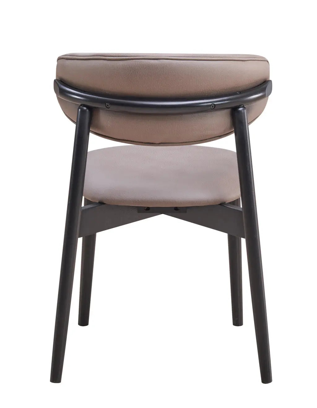 Set of Two Gray and Black Fabric Open Back Dining Side Chairs Homeroots Kitchen & Dining