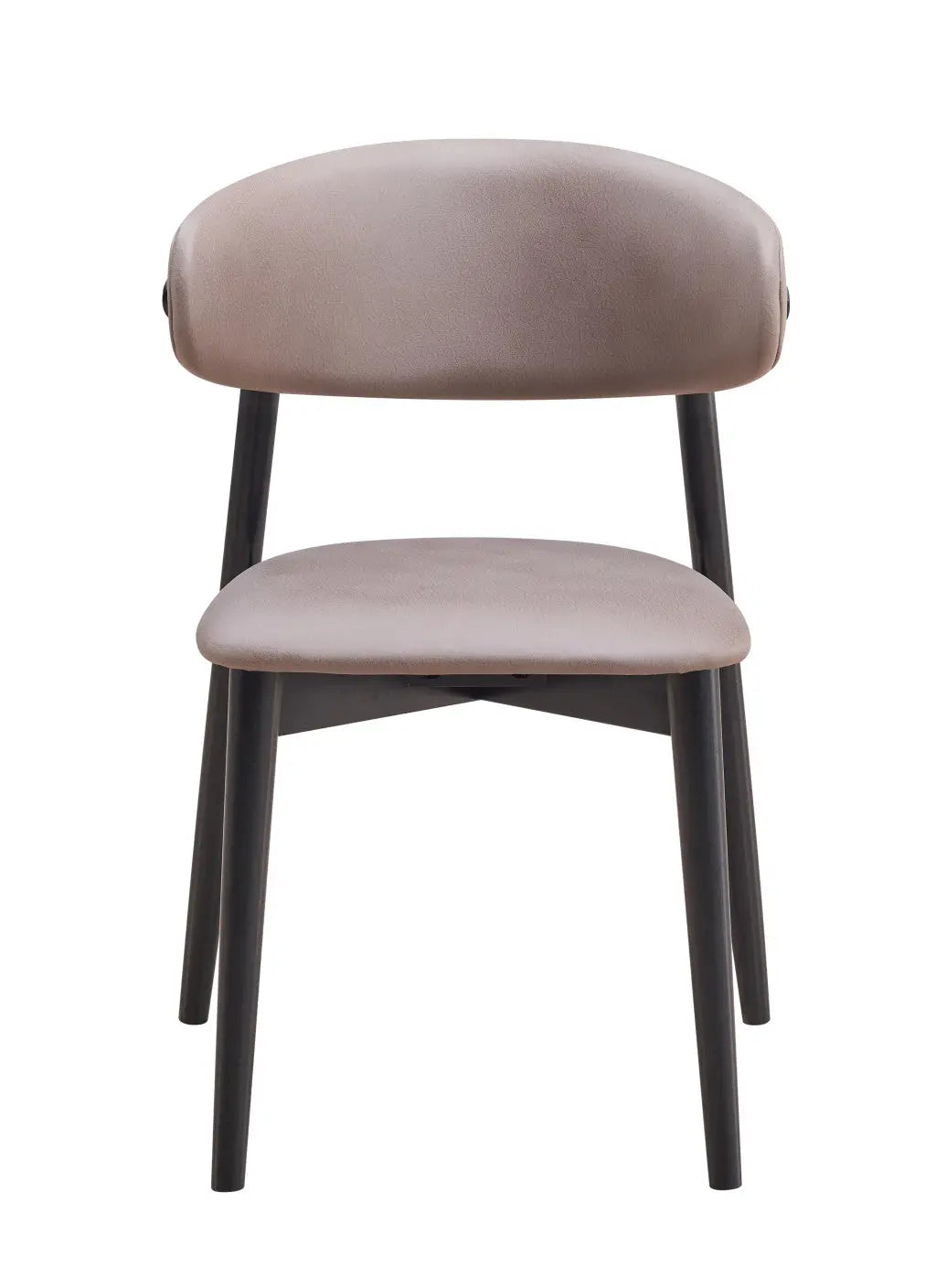 Set of Two Gray and Black Fabric Open Back Dining Side Chairs Homeroots Kitchen & Dining