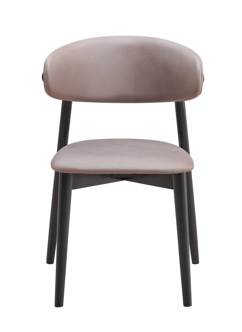 Set of Two Gray and Black Fabric Open Back Dining Side Chairs Homeroots Kitchen & Dining