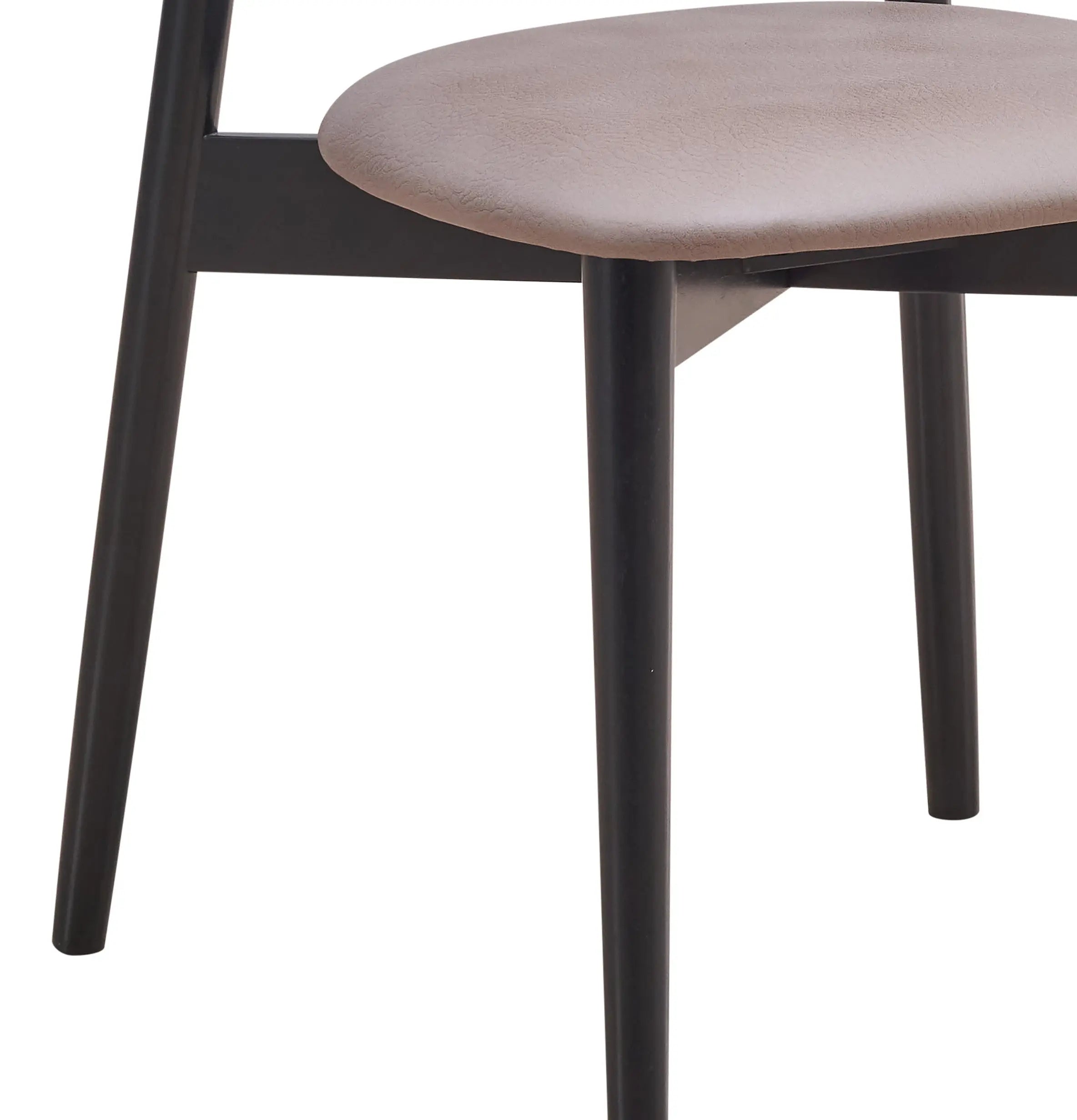 Set of Two Gray and Black Fabric Open Back Dining Side Chairs Homeroots Kitchen & Dining