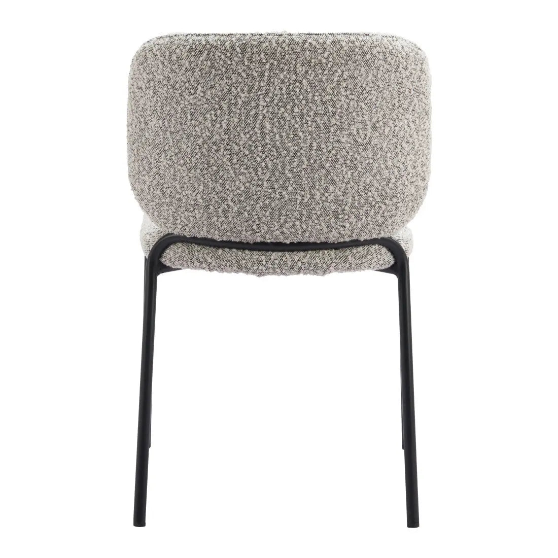 Set of Two Gray and Black Upholstery Dining Side Chairs Homeroots Kitchen & Dining