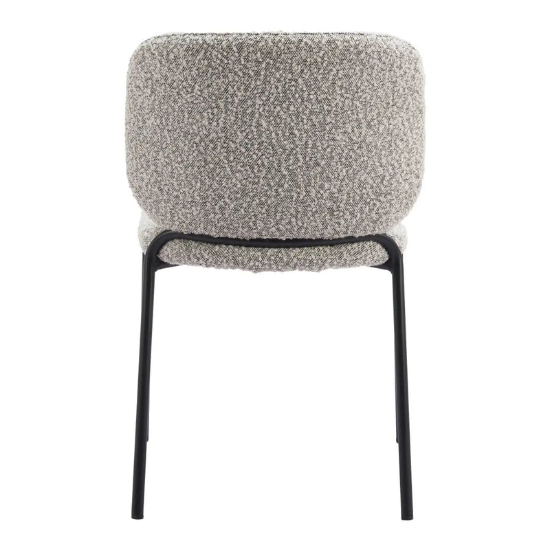 Set of Two Gray and Black Upholstery Dining Side Chairs Homeroots Kitchen & Dining