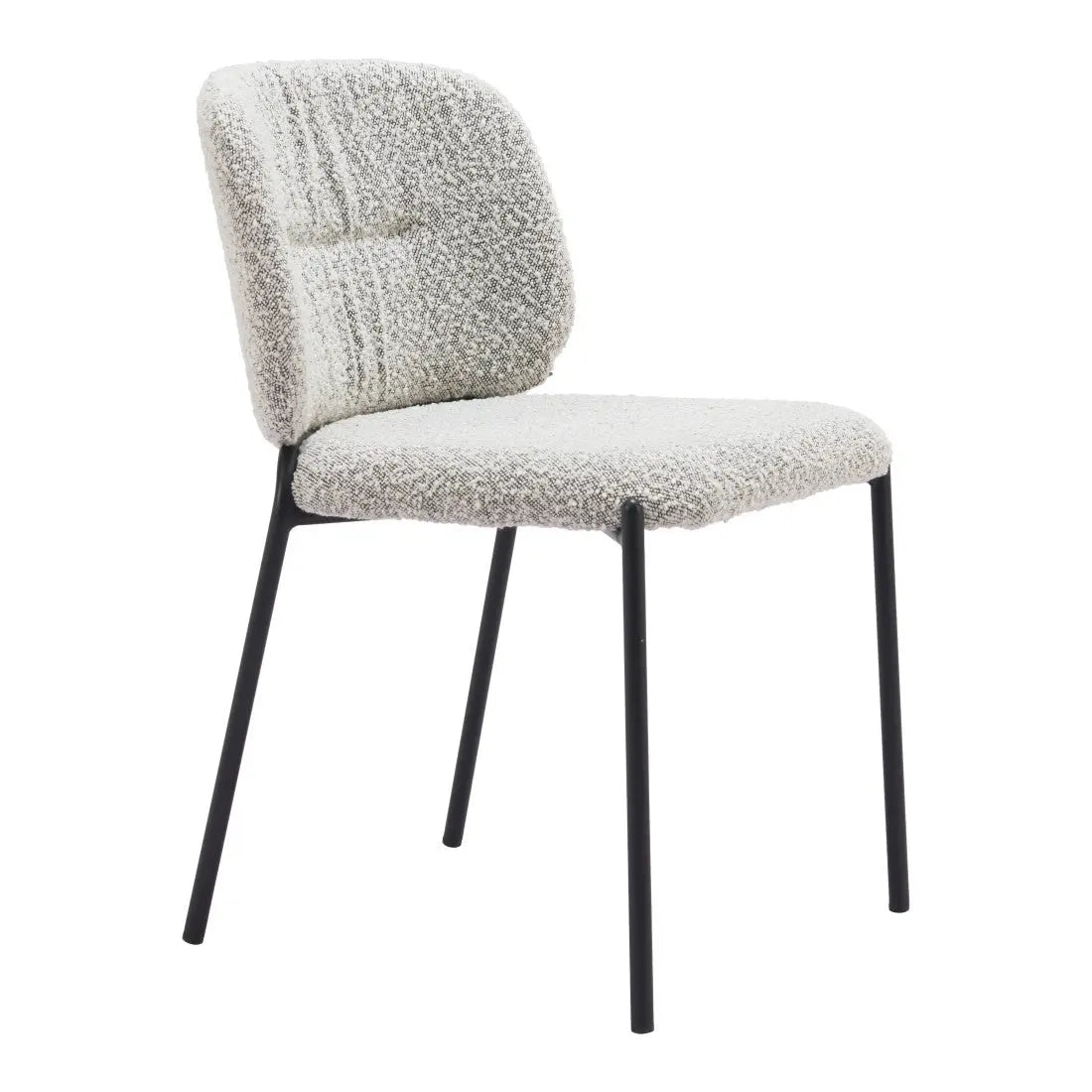 Set of Two Gray and Black Upholstery Dining Side Chairs Homeroots Kitchen & Dining