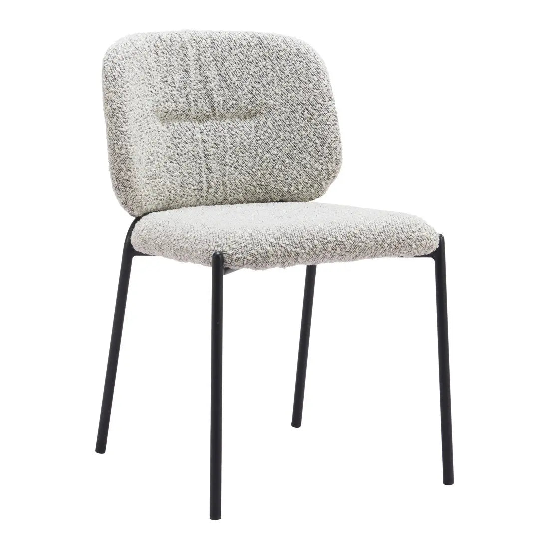 Set of Two Gray and Black Upholstery Dining Side Chairs Homeroots Kitchen & Dining