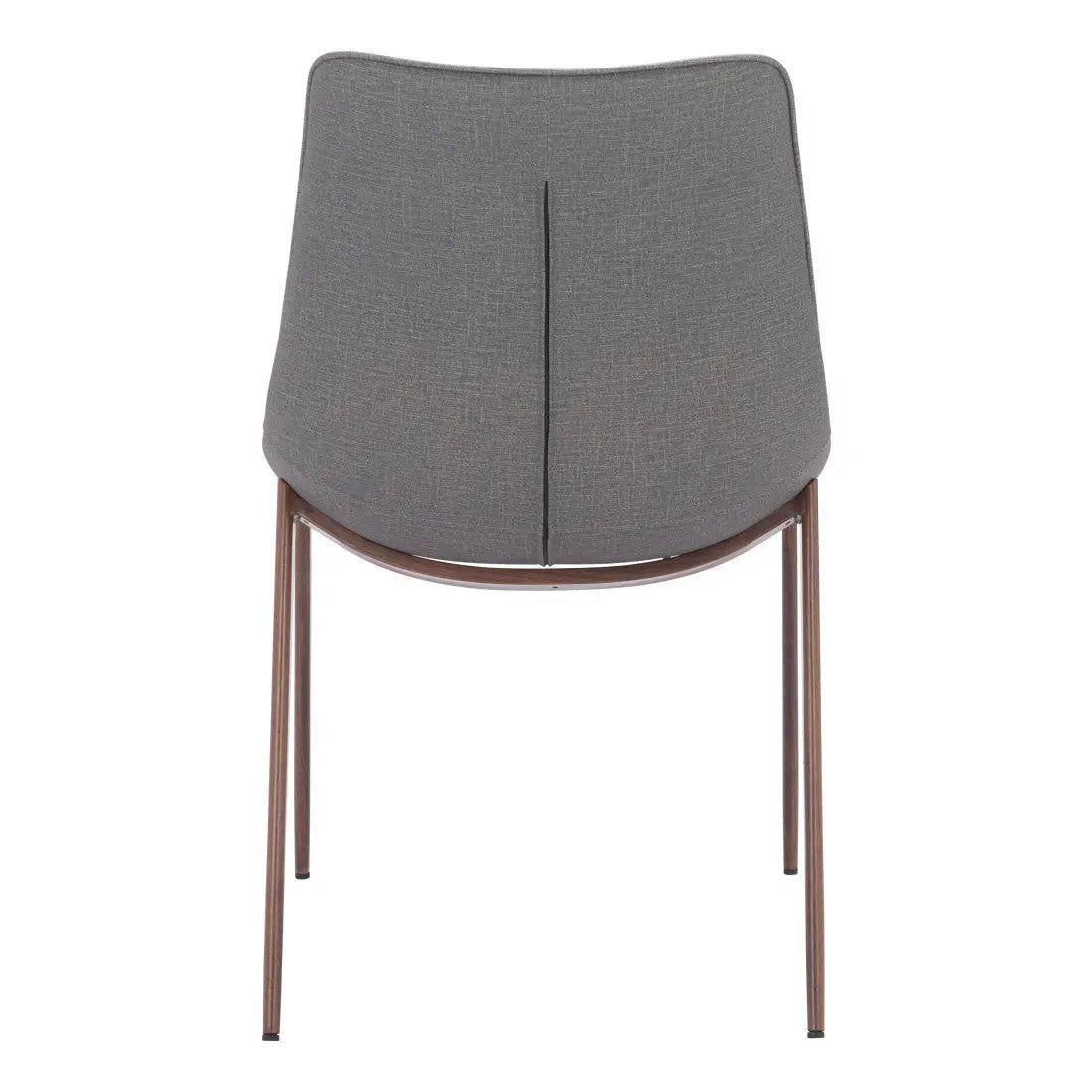 Set of Two Gray and Brown Faux Leather Dining Side Chairs Homeroots Kitchen & Dining