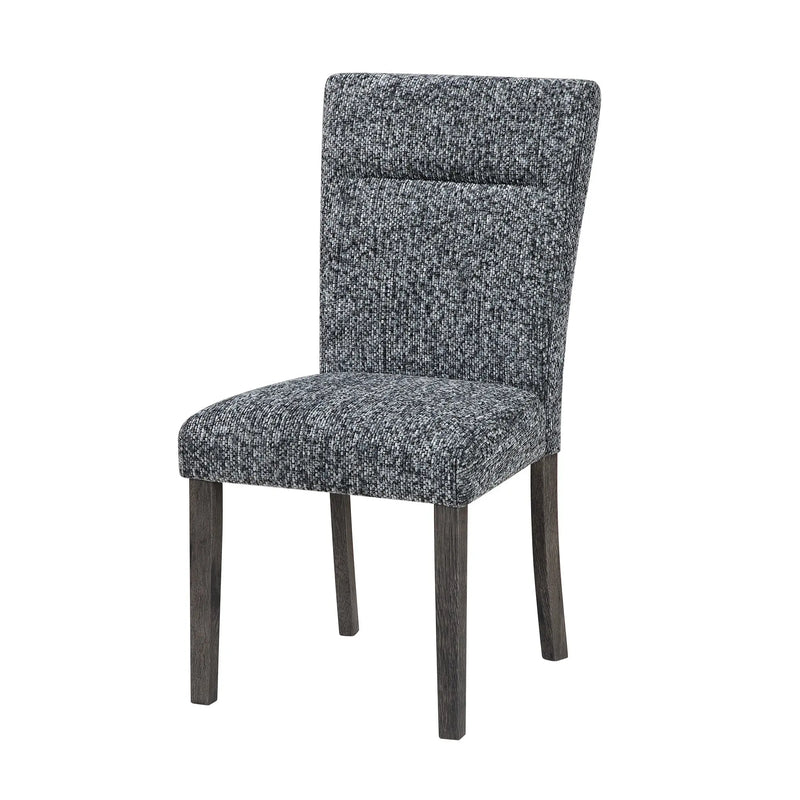 Set of Two Gray and Brown Upholstered Dining Side Chairs Homeroots Kitchen & Dining