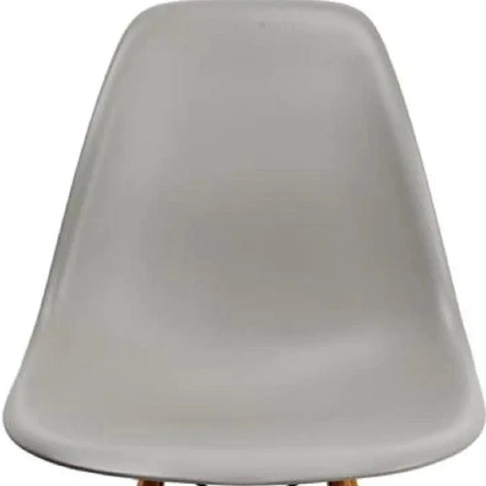 Set of Two Gray and Brown Wood and Heavy Duty Plastic Dining Side Chairs Homeroots Kitchen & Dining