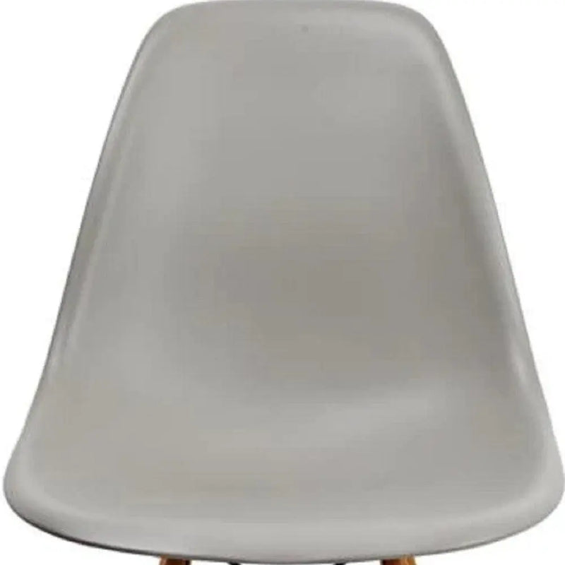Set of Two Gray and Brown Wood and Heavy Duty Plastic Dining Side Chairs Homeroots Kitchen & Dining