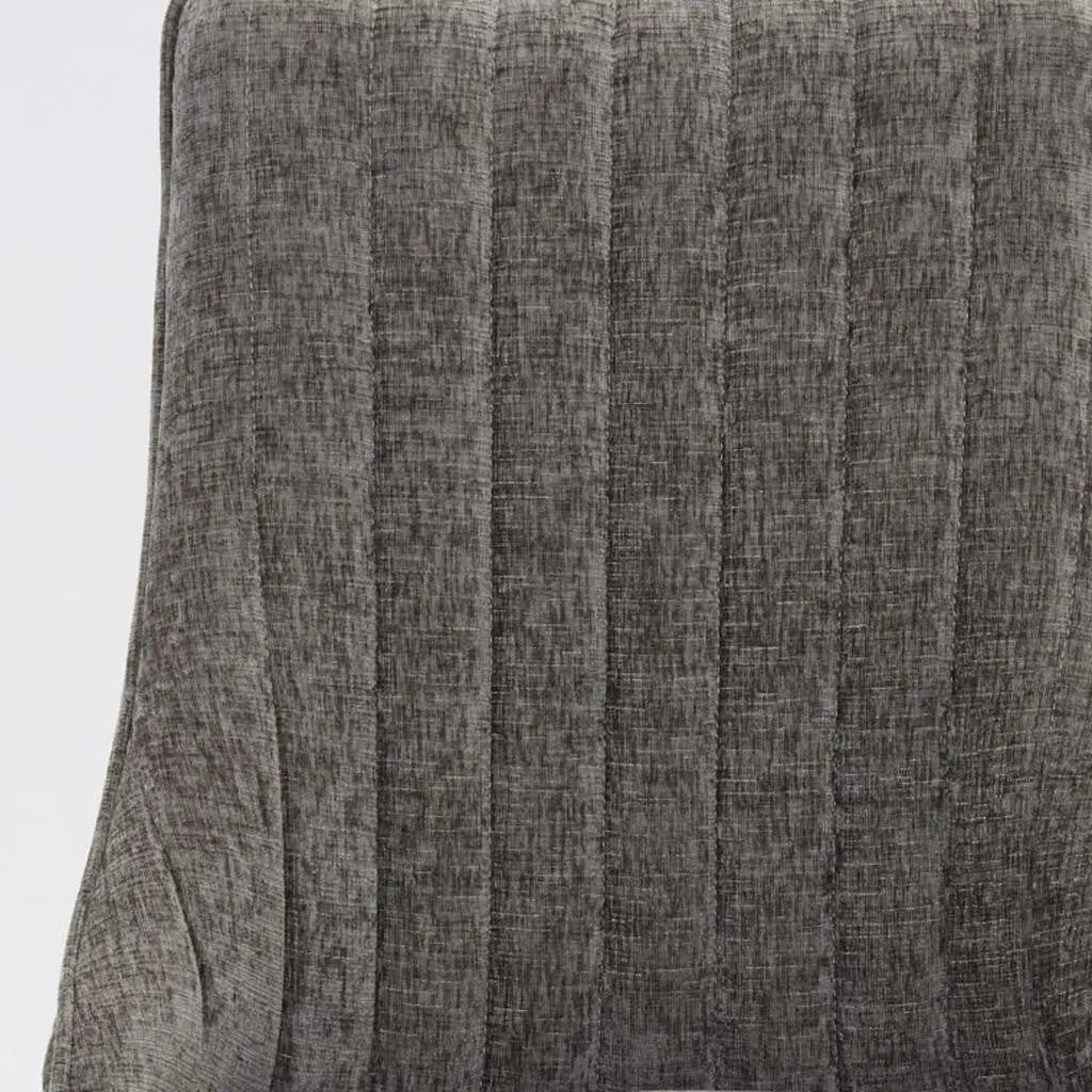 Set of Two Gray and Gold Chenille Dining Side Chairs Homeroots Kitchen & Dining