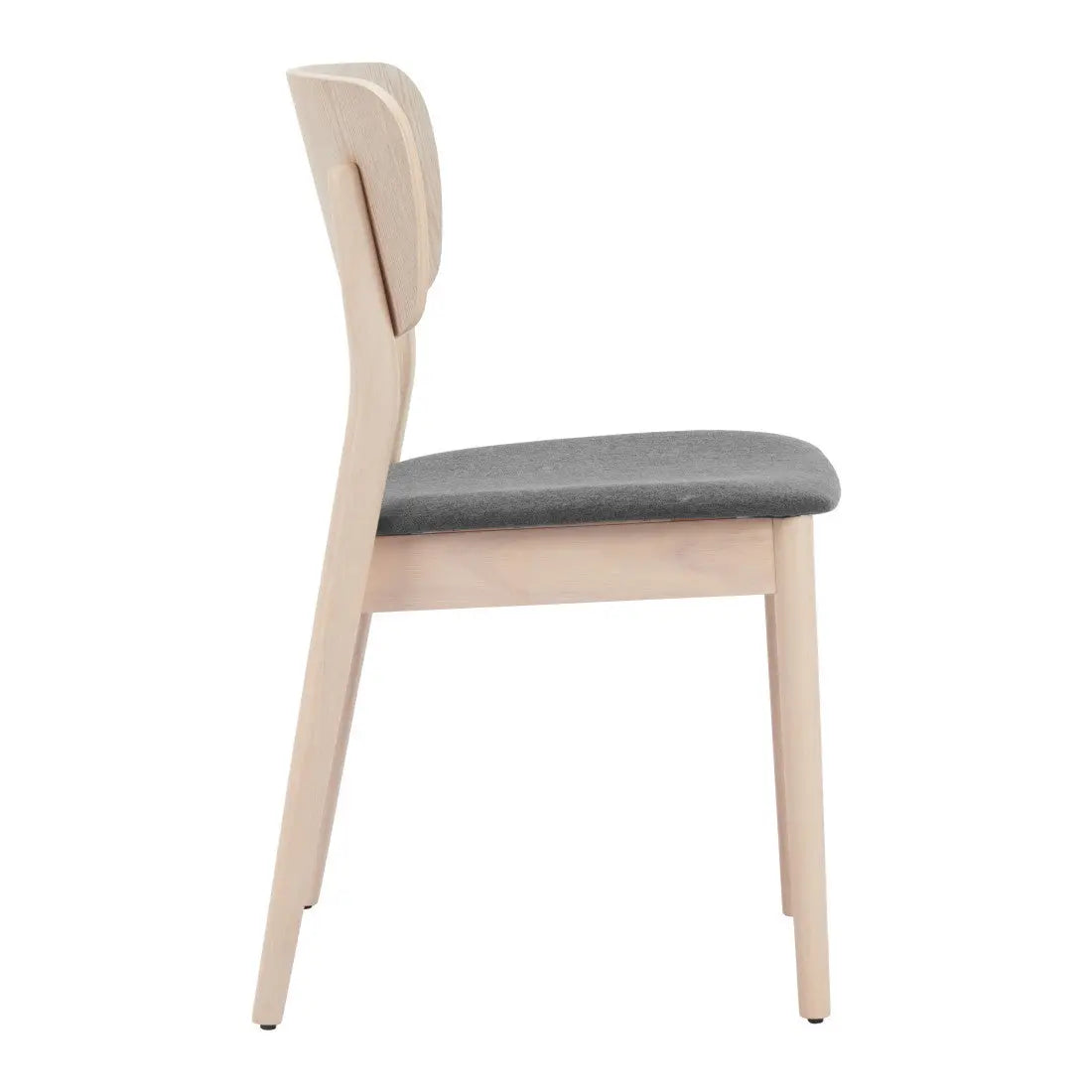 Set of Two Gray and Natural Upholstered Open Back Dining Side Chairs Homeroots Kitchen & Dining